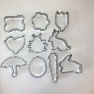 Cookie Cutter Set Spring Easter Egg Bunny Rabbit Flower Bird Tulip Butte…